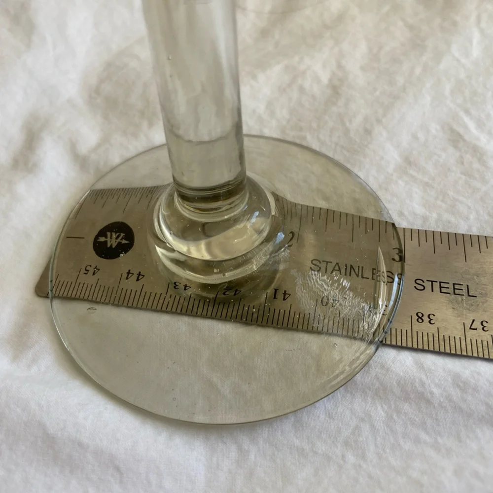 Vintage Margarita Glasses Blue Rim Mexican Hand‎ blown 6.5” x 5” set of 2
